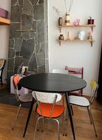 Sissy Boy Ronde Tafel Zwart + 4 Formica Stoelen - Set of Los, Huis en Inrichting, Ophalen, Kunststof, Gebruikt, 100 tot 150 cm