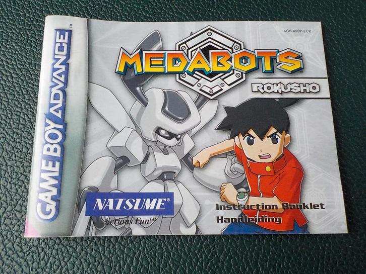 GBA Nintendo Gameboy Advance handleiding Medabots Rokusho, Spelcomputers en Games, Games | Nintendo Game Boy, Zo goed als nieuw