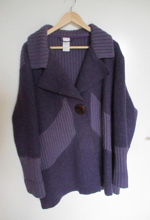 Paars scheerwollen vest, maat 50, Kleding | Dames, Truien en Vesten, Gedragen, Maat 46/48 (XL) of groter, Paars, Verzenden