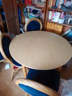 Ronde tafel en 4 rotan stoelen, Ophalen, Gebruikt