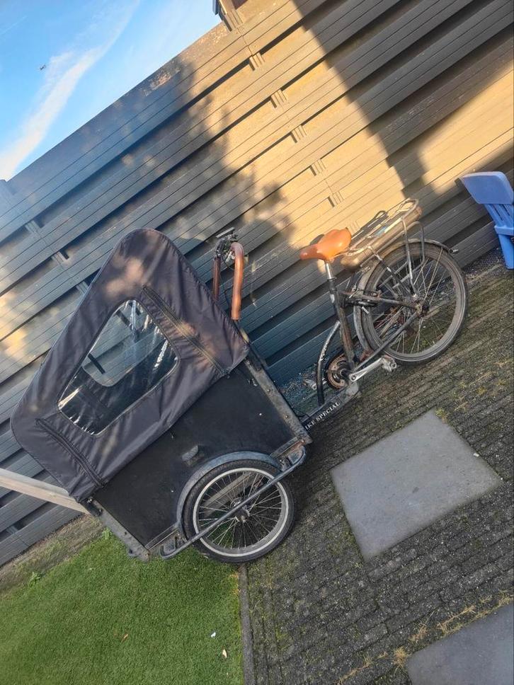 Elektrische bakfiets Troy, Fietsen en Brommers, Fietsen | Bakfietsen, Gebruikt, 4 kinderen of meer, Huif, Ophalen