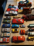 Lot blikken speelgoed.  Blik kraanwagen, motor. Hijskraan., Antiek en Kunst, Antiek | Speelgoed, Ophalen