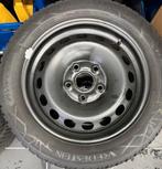 Winterbanden met 5-gaats stalen velgen (VW Golf, VW Caddy), Auto-onderdelen, Ophalen, Gebruikt, 15 inch, Winterbanden