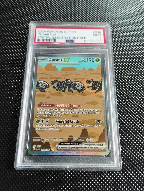 Durant EX Holo Pokemon kaart Surging sparks PSA9 236, Hobby en Vrije tijd, Verzamelkaartspellen | Pokémon, Zo goed als nieuw, Losse kaart