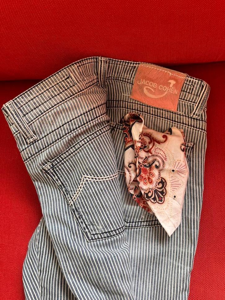 Jacob Cohën spijkerbroek bretonse streep maat 29 damesmaat., Kleding | Dames, Spijkerbroeken en Jeans, Zo goed als nieuw, W28 - W29 (confectie 36)