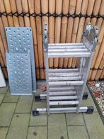 Vouwladder met plateau, Doe-het-zelf en Verbouw, Ladders en Trappen, Ophalen, Gebruikt, Ladder, Opvouwbaar of Inschuifbaar