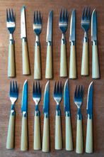 Dessertbestek 8 messen en vorken, Ophalen of Verzenden, Gebruikt, Rvs of Chroom, Los bestek