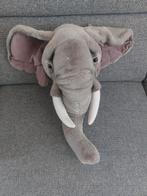 Olifant hoofd ,knuffel, voor aan de muur!, Ophalen of Verzenden, Wanddecoratie
