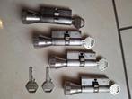 4 st. LIPS knopcinders gelijksluitend , 2 sterren LIPS, Ophalen of Verzenden, Rvs, Slot