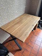 Nieuwe tafel eettafel/bureau hout met X poten zwart, Ophalen, 100 tot 150 cm, Nieuw, 50 tot 100 cm