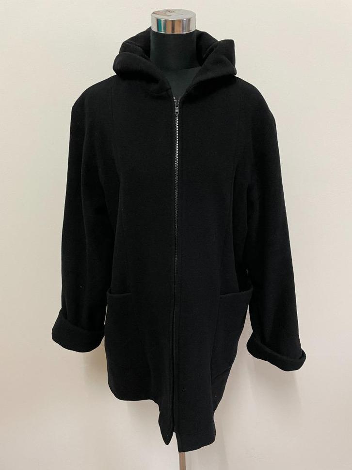 Jas40 - Zwarte Milo Coats wollen winterjas maat 40 (1), Kleding | Dames, Jassen | Winter, Zo goed als nieuw, Maat 38/40 (M), Zwart