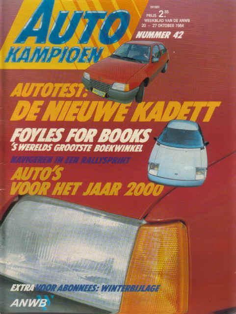 Autokampioen 42 1984 : Opel Kadett 1.2 GL - Citroen Visa, Boeken, Auto's | Folders en Tijdschriften, Gelezen, Algemeen, Ophalen of Verzenden