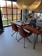 4 x Kave Home Yolanda Stoel / Eetkamerstoel, Ophalen, Gebruikt, Bruin, Leer