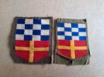 Twee Natres mouwemblemen oud en 1980 model, Verzamelen, Militaria | Algemeen, Ophalen of Verzenden, Landmacht, Nederland, Embleem of Badge