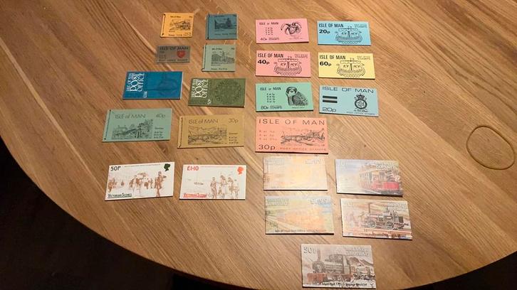 Verzameling 22 verschillende postzegelboekjes Isle of Man, Postzegels en Munten, Postzegels | Volle albums en Verzamelingen, Buitenland