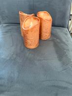 3 kaarsen met bewegende vlam op 3 AAA, met timer, Huis en Inrichting, Ophalen, Overige materialen, Gebruikt, Overige kleuren