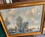 Oud schilderij met gouden lijst, Ophalen