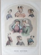 Antieke Prent Provincie Noord-Holland klederdracht ca 1835, Gebruikt, Klederdracht, Ophalen of Verzenden, Voor 1940