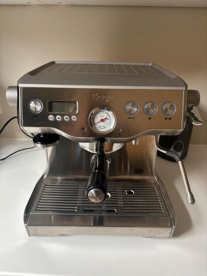 Sage Dual Boiler Espressomachine, Witgoed en Apparatuur, Koffiezetapparaten, Gebruikt, Gemalen koffie, Espresso apparaat, 2 tot 4 kopjes