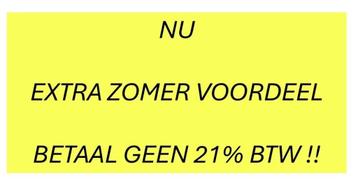 Geen BTW deze zomer Op al onze producten al vanaf 8,22   beschikbaar voor biedingen