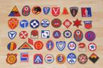 WWII U.S. Army Emblemen (Zie Beschrijving), Embleem of Badge, Amerika, Landmacht, Verzenden