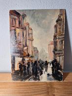 Oud stadsgezicht, Antiek en Kunst, Kunst | Schilderijen | Klassiek, Ophalen of Verzenden
