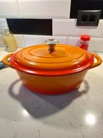 Silvercrest Gietijzeren Braadpan - Oranje, Gietijzer, Ophalen of Verzenden, Zo goed als nieuw, Keramische plaat