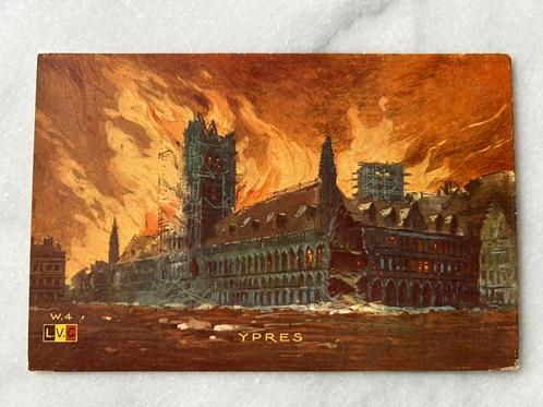 Wo1: ak Ypres, Verzamelen, Militaria | Algemeen, Landmacht, Foto of Poster, Nederland, Ophalen of Verzenden