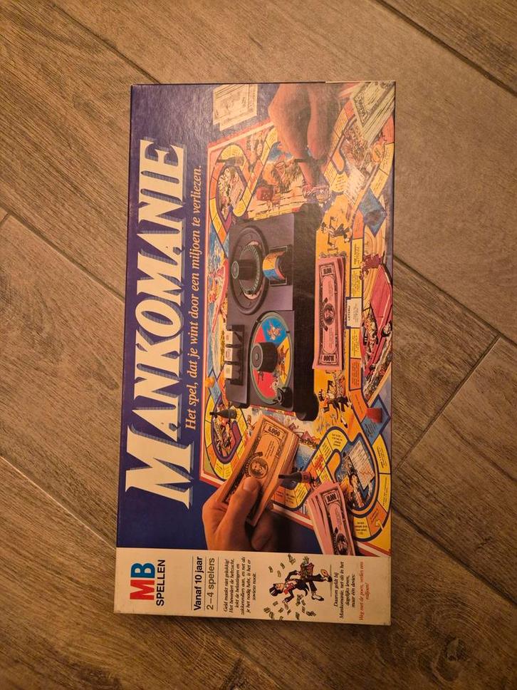 Mankomanie Bordspel - MB Spellen, Hobby en Vrije tijd, Gezelschapsspellen | Bordspellen, Gebruikt, Een of twee spelers, Drie of vier spelers