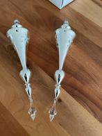 Vier zilveren glazen kerstballen/-hangers, Diversen, Ophalen, Zo goed als nieuw