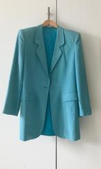 Zijden blazer colbert M zeegroen / turquoise/ aqua zijde, Maat 38/40 (M), Jasje, Verzenden, Blauw
