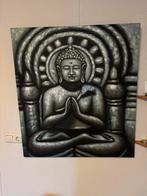 Boedha Schilderij 90x100cm, Antiek en Kunst, Kunst | Schilderijen | Klassiek, Ophalen of Verzenden