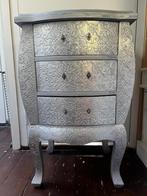 * Chique zilveren ladekastje – uniek en decoratief!*, Overige materialen, Minder dan 50 cm, Ophalen of Verzenden, Zo goed als nieuw