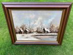 Schilderij sneeuwlandschap van Rick Theunissen, Antiek en Kunst, Ophalen