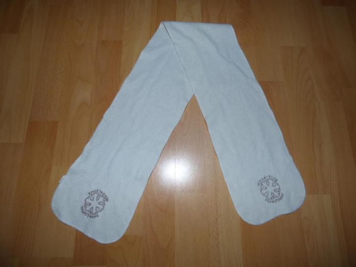 Ecru witte zachte sjaal met een sneeuwvlok, Kinderen en Baby's, Babykleding | Mutsen, Sjaals en Wanten, Gebruikt, Sjaal, Jongetje of Meisje