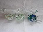 3 vintage glazen zwanen., Ophalen of Verzenden, Zo goed als nieuw