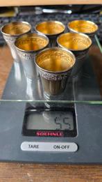 Zilveren Shot-bekertjes, Frankrijk, 55 gram, Ophalen of Verzenden, Zilver