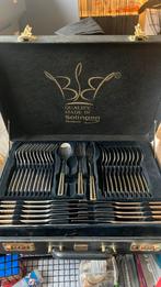 Bestekset met goud Solingen 12 persoons, Huis en Inrichting, Keuken | Bestek, Ophalen of Verzenden, Zo goed als nieuw, Rvs of Chroom