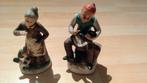 2 st porseleinen beeldjes boerin+schoenpoetser, Ophalen, Zo goed als nieuw