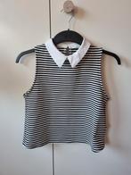 Zwart-wit gestreepte top van Zara maat S, Kleding | Dames, Tops, Ophalen of Verzenden, Zo goed als nieuw, Zara, Zwart