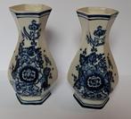 Antiek blauwe vaasjes handgeschilderd, Antiek en Kunst, Antiek | Vazen, Ophalen of Verzenden