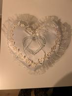 Hartvormig ringkussen met steentjes voor bruiloft, Ophalen of Verzenden, Nieuw