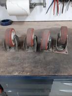 Kunststof Wielen - 2x Zwenk, 2x Vast, Doe-het-zelf en Verbouw, Zwenkwielen, Ophalen of Verzenden