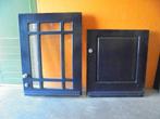 2x verschillende boeren/2 delige/duo buitendeuren, Ophalen, 80 tot 100 cm, 200 tot 215 cm, Glas