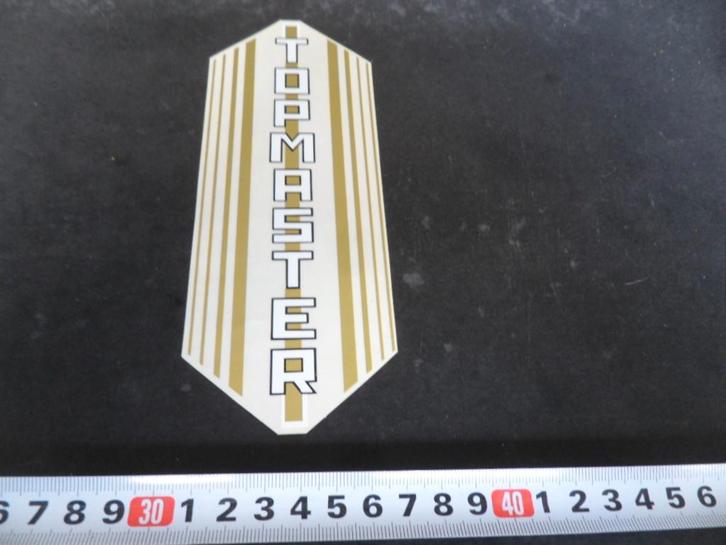 sticker Transparant TOPMASTER  Fiets ??, Verzamelen, Stickers, Zo goed als nieuw, Ophalen