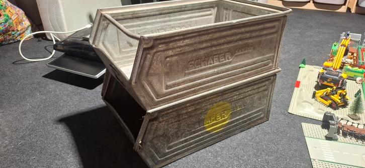 Vintage Schafer Kasten Stapelbakken - Industrieel, Doe-het-zelf en Verbouw, Kratten en Dozen, Gebruikt, Bak of Kist, Minder dan 50 cm