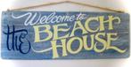 Houten bord / Beach House / strand / vintage / Ibiza /zee, Ophalen of Verzenden, Zo goed als nieuw