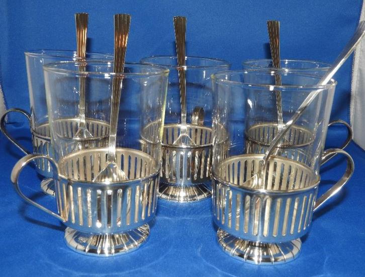 Verzilverd Servies D,E Compleet 23delig MOOI VOOR KERSTTAFEL, Antiek en Kunst, Antiek | Servies compleet, Ophalen