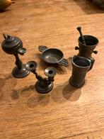 Miniatuur Tinnen Voorwerpen Collectie, Antiek en Kunst, Ophalen of Verzenden