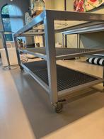 Stalen Kar/Bar - Winkelpresentatie of Eventlocatie, Ophalen, Gebruikt, 200 cm of meer, 50 tot 100 cm